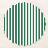 Klassieke flesjes Groen en Witte strepen Kartonnen Onderzetters (Voorkant)
