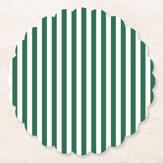 Klassieke flesjes Groen en Witte strepen Kartonnen Onderzetters (Voorkant)