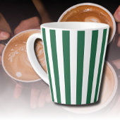 Klassieke flesjes Groen en Witte strepen Latte Mok