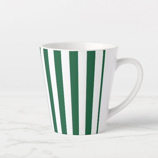 Klassieke flesjes Groen en Witte strepen Latte Mok (Rechts)