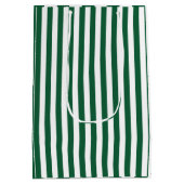  Klassieke flesjes Groen en Witte strepen Medium Cadeauzakje (Achterkant)