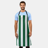 Klassieke flesjes Groen en Witte strepen Schort (Gedragen)