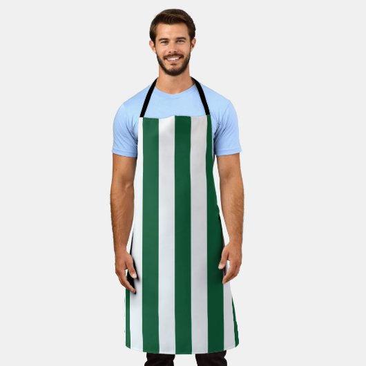  Klassieke flesjes Groen en Witte strepen Schort (Gedragen)