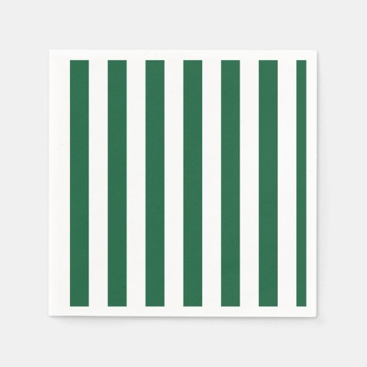 Klassieke flesjes Groen en Witte strepen Servet (Voorkant)