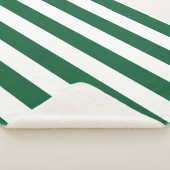 Klassieke flesjes Groen en Witte strepen Sherpa Deken (3/4)