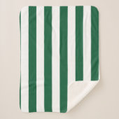 Klassieke flesjes Groen en Witte strepen Sherpa Deken (Voorkant)