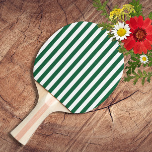 Klassieke flesjes Groen en Witte strepen Tafeltennisbatje