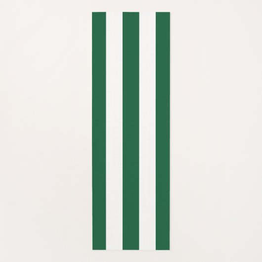 Klassieke flesjes Groen en Witte strepen Yogamat (Voorkant)