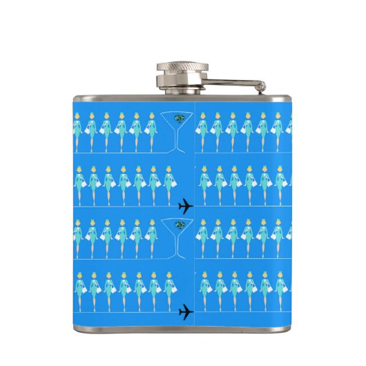 Klassieke Flight Attendant Fles Heupfles (Achterkant)