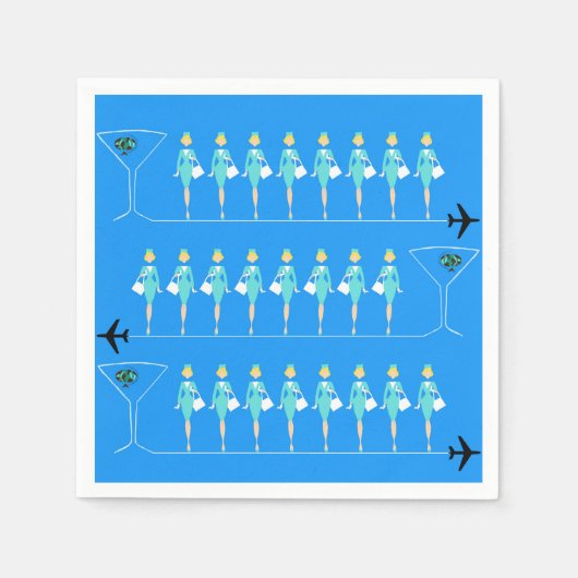 Klassieke Flight Attendant Papieren servetten (Voorkant)