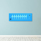 Klassieke Flight Attendant stretched canvas Print (Insitu (Houten vloer))