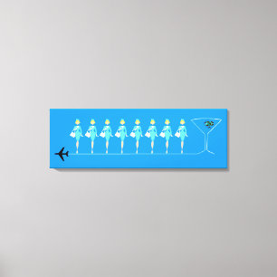 Klassieke Flight Attendant stretched canvas Print