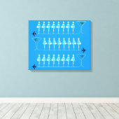 Klassieke Flight Attendant stretched canvas Print (Insitu (Houten vloer))