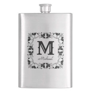 Klassieke Floral Aangepaste Monogram Naam Flacon