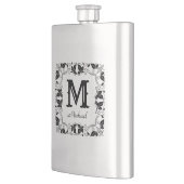 Klassieke Floral Aangepaste Monogram Naam Flacon (Links)