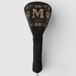  Klassieke Floral Aangepaste Monogram Naam Golfheadcover