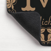  Klassieke Floral Aangepaste Monogram Naam Muismat (Hoek)