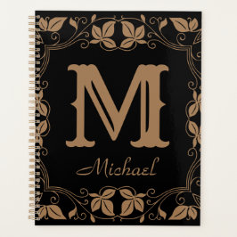  Klassieke Floral Aangepaste Monogram Naam Planner