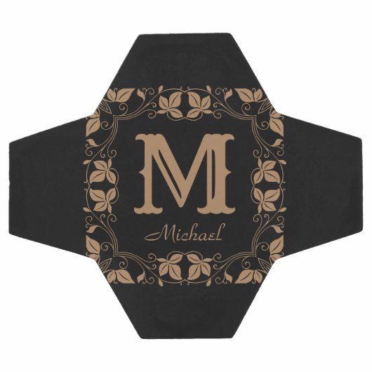  Klassieke Floral Aangepaste Monogram Naam Voetbal (Enkel)