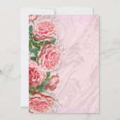 Klassieke Floral Blush Greenery Wedding Invitation (Achterkant)