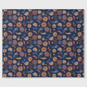 Klassieke Floral Cadeaupapier (Vlak)