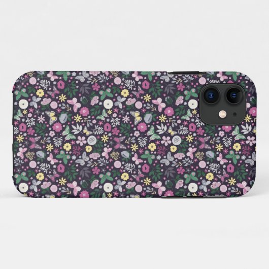 Klassieke Floral Calico Design Case-Mate iPhone Case (Achterkant (horizontaal))
