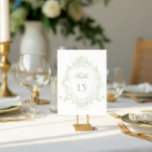 Klassieke Floral Crest Trouwtafel Nummer Kaart<br><div class="desc">c</div>