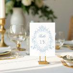 Klassieke Floral Crest Trouwtafel Nummer Kaart<br><div class="desc">c</div>