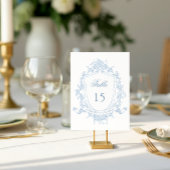 Klassieke Floral Crest Trouwtafel Nummer Kaart