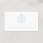 Klassieke Floral Crest Wedding Place Card Plaatskaartje (Achterkant)