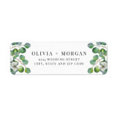 Klassieke Floral Eucalyptus Weddenschap Etiket (Voorkant)