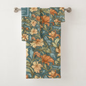 Klassieke Floral Morris geïnspireerde badhanddoek Bad Handdoek (Insitu)