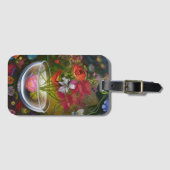 Klassieke Floral, nog steeds leven Bagagelabel (Voorkant (horizontaal))