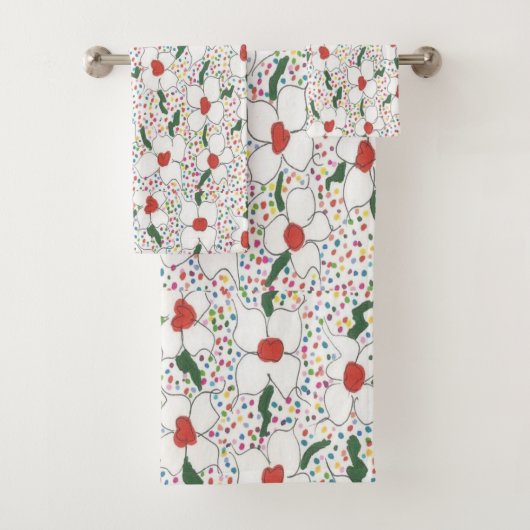 Klassieke Floral Pattern Bath Towel Set Bad Handdoek (Insitu)