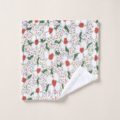 Klassieke Floral Pattern Bath Towel Set Bad Handdoek (Wasdoekje)