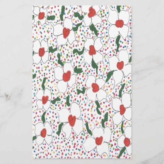 Klassieke Floral Pattern Briefpapier (Voorkant)