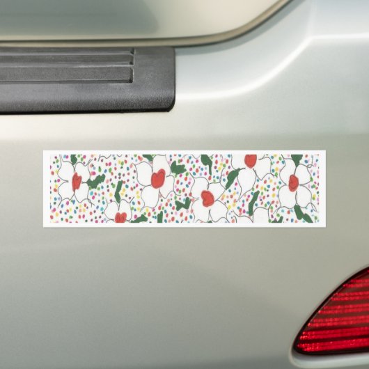Klassieke Floral Pattern Bumpersticker (Op auto)