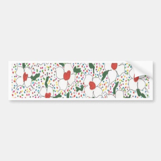 Klassieke Floral Pattern Bumpersticker (Voorkant)