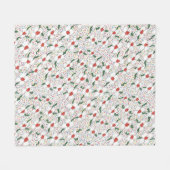 Klassieke Floral Pattern Fleece Deken (Voorkant (Horizontaal))