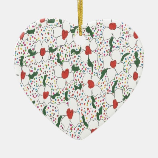 Klassieke Floral Pattern Keramisch Ornament (Voorkant)