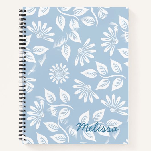Klassieke Floral Pattern - Kies je kleur! - Notitieboek (Voorkant)