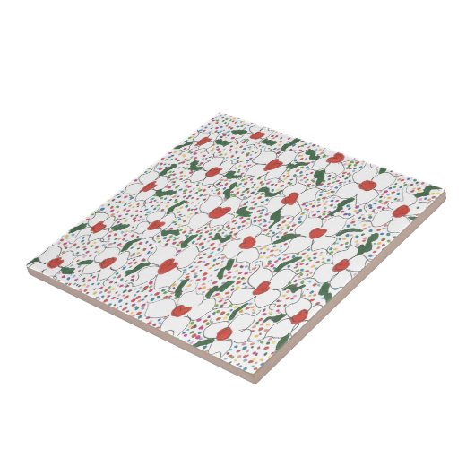 Klassieke Floral Pattern Tegeltje (Zijkant)