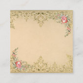 Klassieke  Floral Quinceañera Registry Informatiekaartje (Achterkant)