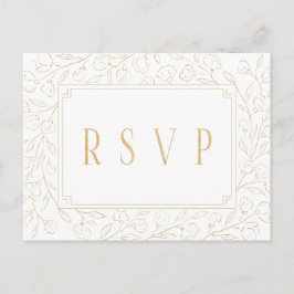 Klassieke Floral Wedding Meal Choice RSVP Briefkaart