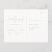 Klassieke Floral Wedding Meal Choice RSVP Briefkaart (Achterkant)