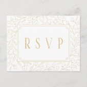 Klassieke Floral Wedding Meal Choice RSVP Briefkaart (Voorkant)