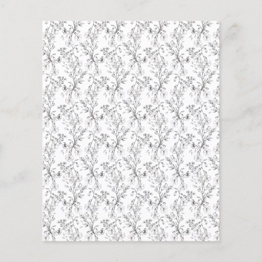 Klassieke Floral Wreath Monogram Budget Weddenscha Flyer (Achterkant)