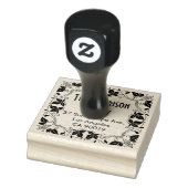 Klassieke Floral WreatReturn-adres Rubberstempel (Stempel)