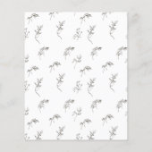 klassieke florale monogram Begroting Uitnodiging (Achterkant)