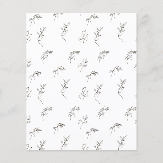 klassieke florale monogram Begroting Uitnodiging (Achterkant)